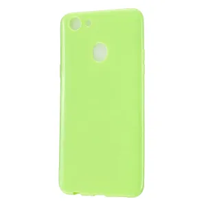 For OPPO F5/F7 Cellphone Cover Soft TPU Mobile Phone Case Screen Protector with Shock Absorption Technology Fluorescent green