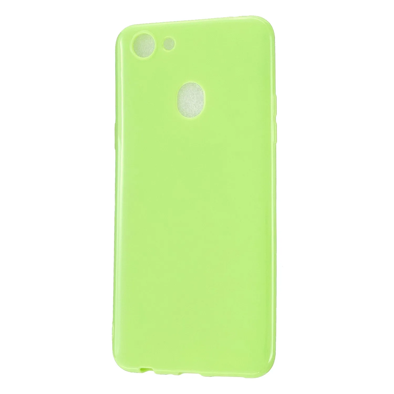 For OPPO F5/F7 Cellphone Cover Soft TPU Mobile Phone Case Screen Protector with Shock Absorption Technology Fluorescent green
