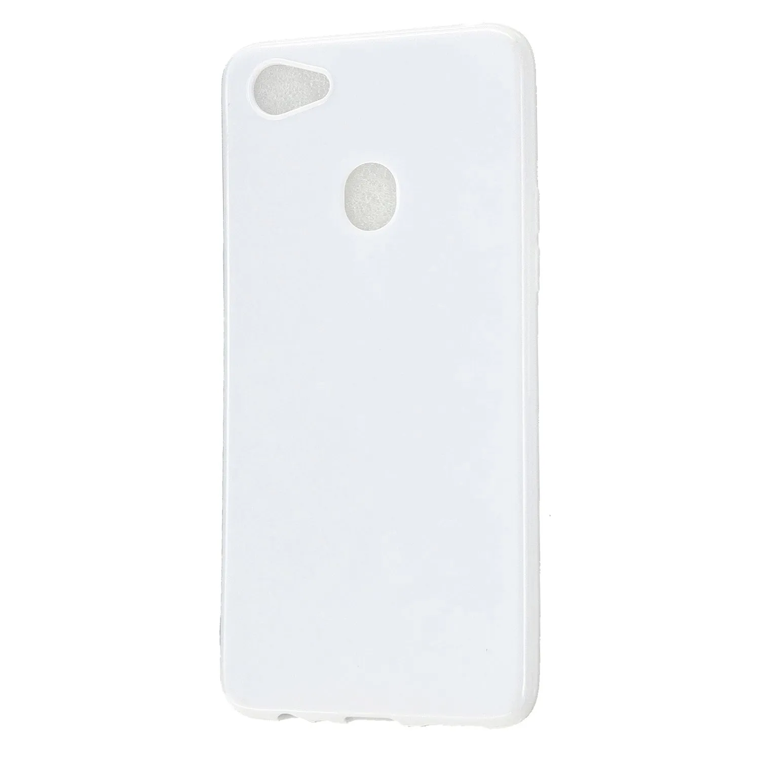 For OPPO F5/F7 Cellphone Cover Soft TPU Mobile Phone Case Screen Protector with Shock Absorption Technology Milk white