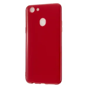 For OPPO F5/F7 Cellphone Cover Soft TPU Mobile Phone Case Screen Protector with Shock Absorption Technology Rose red