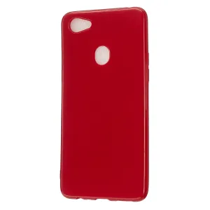 For OPPO F5/F7 Cellphone Cover Soft TPU Mobile Phone Case Screen Protector with Shock Absorption Technology Rose red