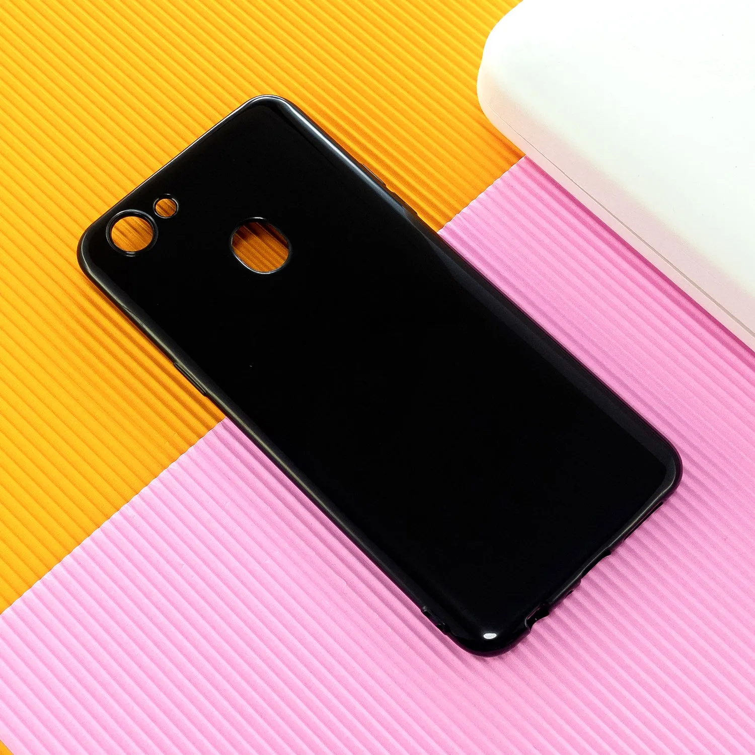 For OPPO F5/F7 Cellphone Cover Soft TPU Mobile Phone Case Screen Protector with Shock Absorption Technology Taro purple