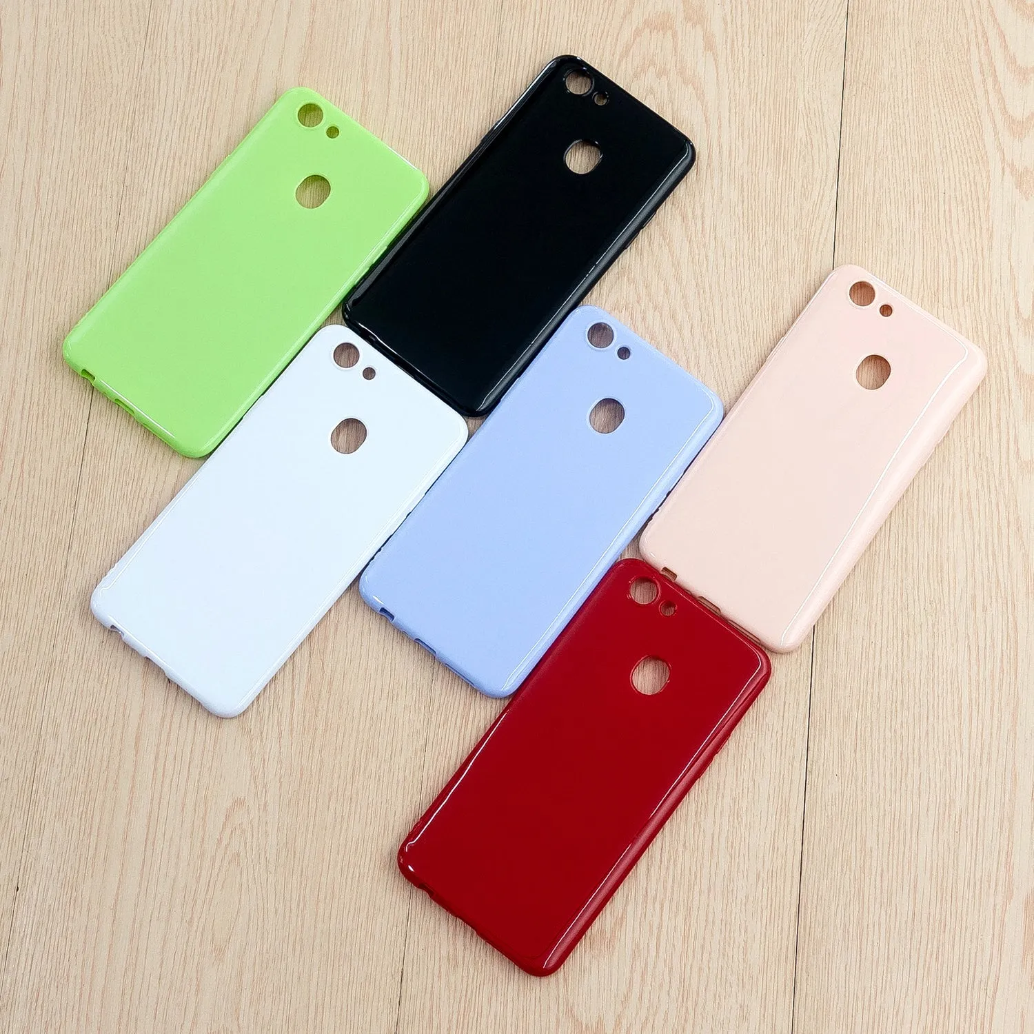 For OPPO F5/F7 Cellphone Cover Soft TPU Mobile Phone Case Screen Protector with Shock Absorption Technology Taro purple