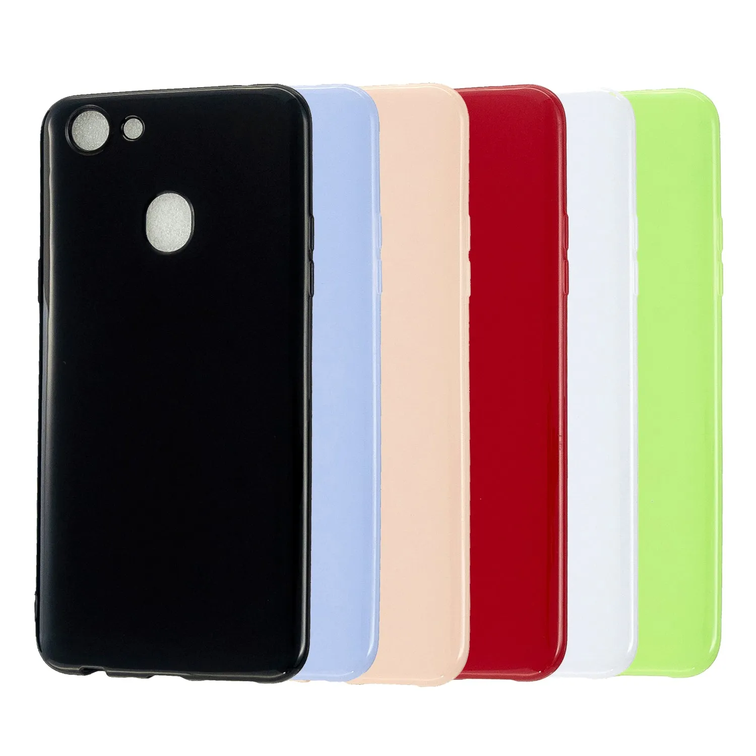 For OPPO F5/F7 Cellphone Cover Soft TPU Mobile Phone Case Screen Protector with Shock Absorption Technology Taro purple