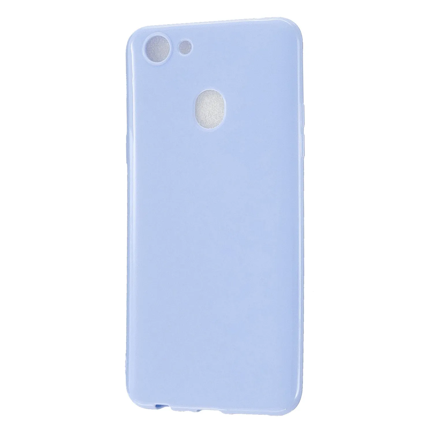 For OPPO F5/F7 Cellphone Cover Soft TPU Mobile Phone Case Screen Protector with Shock Absorption Technology Taro purple