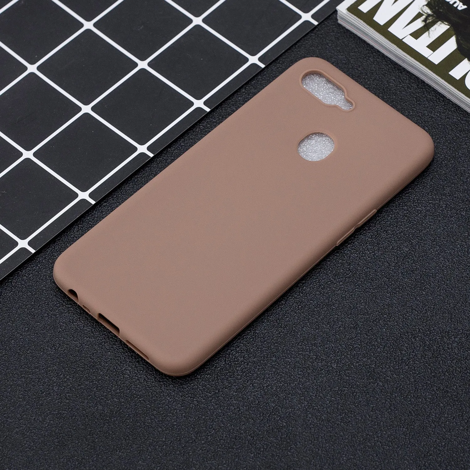 For OPPO F9 Lovely Candy Color Matte TPU Anti-scratch Non-slip Protective Cover Back Case 9