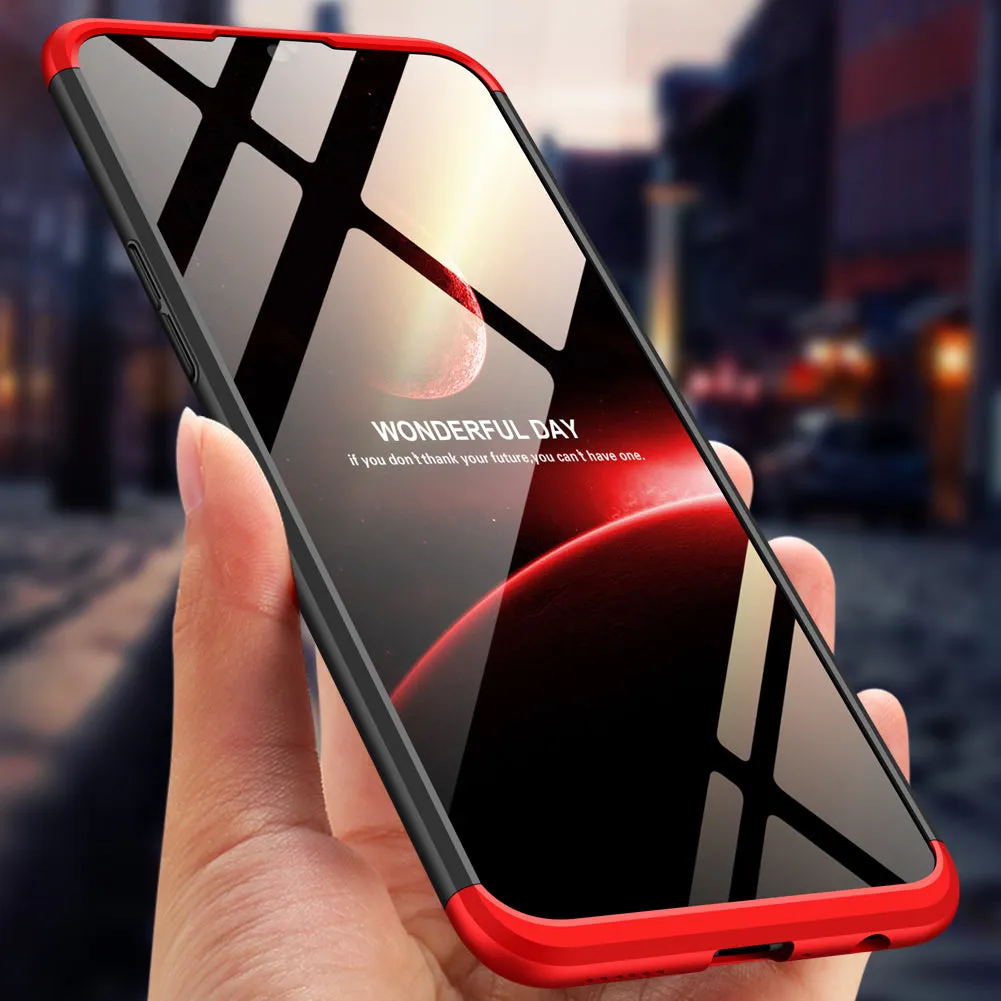 For OPPO F9/F9 Pro 3 in 1 360 Degree Non-slip Shockproof Full Protective Case gold