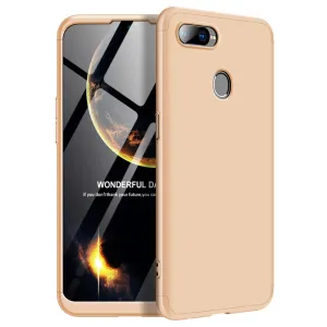 For OPPO F9/F9 Pro 3 in 1 360 Degree Non-slip Shockproof Full Protective Case gold