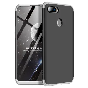For OPPO F9/F9 Pro 3 in 1 360 Degree Non-slip Shockproof Full Protective Case silver black silver