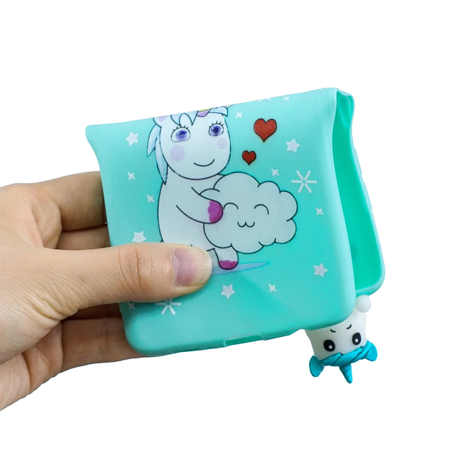 For OPPO F9/F9 PRO 3D Cute Coloured Painted Animal TPU Anti-scratch Non-slip Protective Cover Back Case Love unicorn