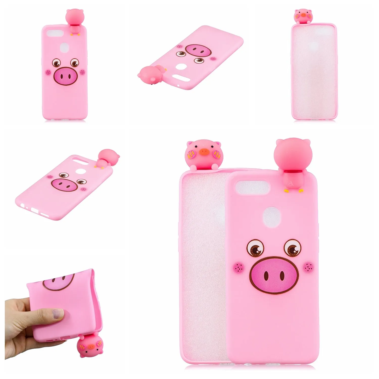 For OPPO F9/F9 PRO 3D Cute Coloured Painted Animal TPU Anti-scratch Non-slip Protective Cover Back Case Love unicorn