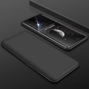 For OPPO Find X Ultra Slim PC Back Cover Non-slip Shockproof 360 Degree Full Protective Case black