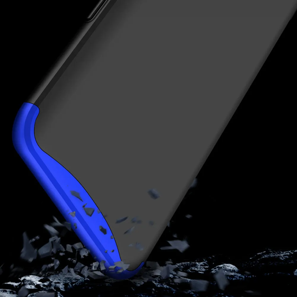 For OPPO Find X Ultra Slim PC Back Cover Non-slip Shockproof 360 Degree Full Protective Case blue black blue