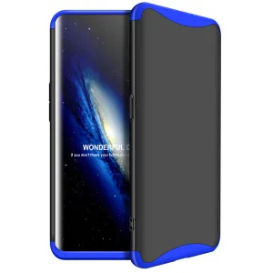 For OPPO Find X Ultra Slim PC Back Cover Non-slip Shockproof 360 Degree Full Protective Case blue black blue