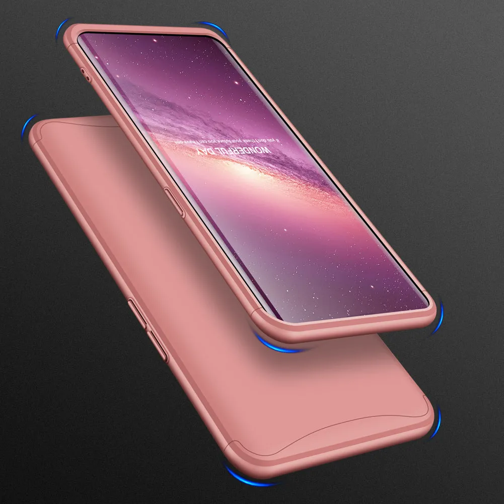 For OPPO Find X Ultra Slim PC Back Cover Non-slip Shockproof 360 Degree Full Protective Case blue