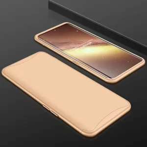 For OPPO Find X Ultra Slim PC Back Cover Non-slip Shockproof 360 Degree Full Protective Case Gold