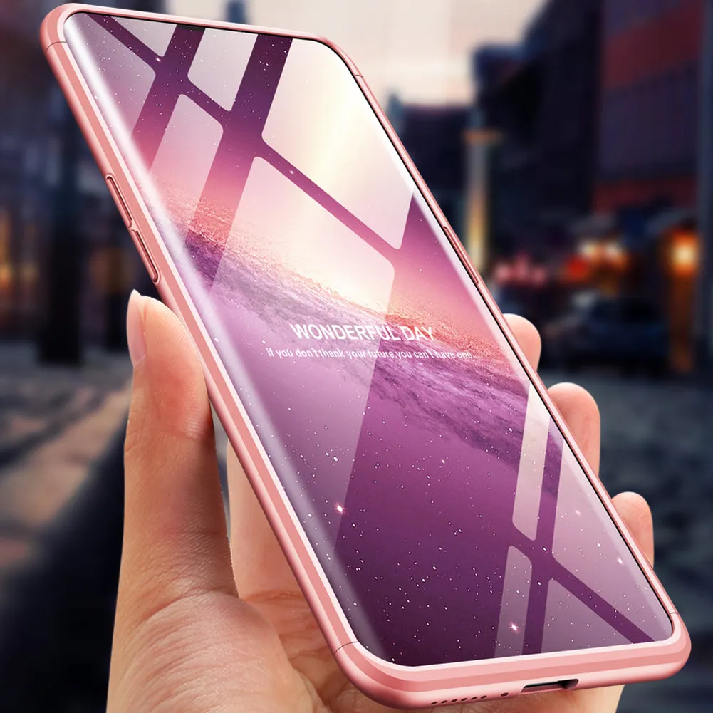 For OPPO Find X Ultra Slim PC Back Cover Non-slip Shockproof 360 Degree Full Protective Case red