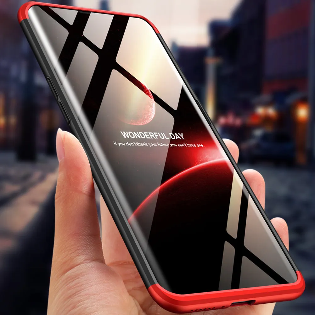 For OPPO Find X Ultra Slim PC Back Cover Non-slip Shockproof 360 Degree Full Protective Case red