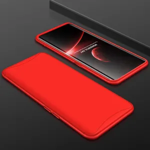 For OPPO Find X Ultra Slim PC Back Cover Non-slip Shockproof 360 Degree Full Protective Case red