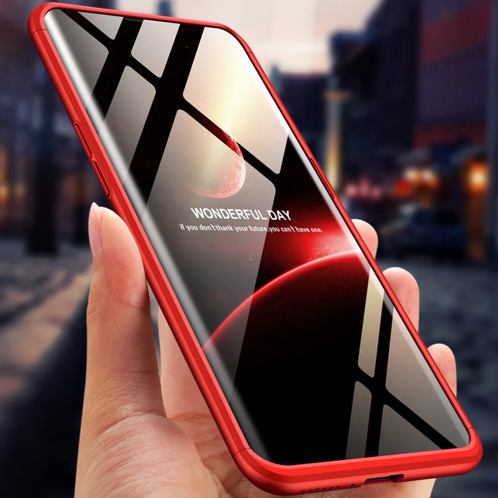 For OPPO Find X Ultra Slim PC Back Cover Non-slip Shockproof 360 Degree Full Protective Case red