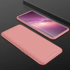 For OPPO Find X Ultra Slim PC Back Cover Non-slip Shockproof 360 Degree Full Protective Case Rose gold
