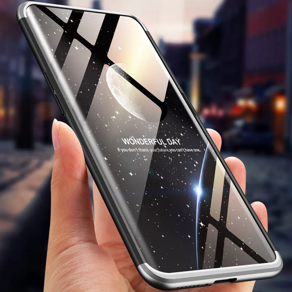 For OPPO Find X Ultra Slim PC Back Cover Non-slip Shockproof 360 Degree Full Protective Case silver black silver
