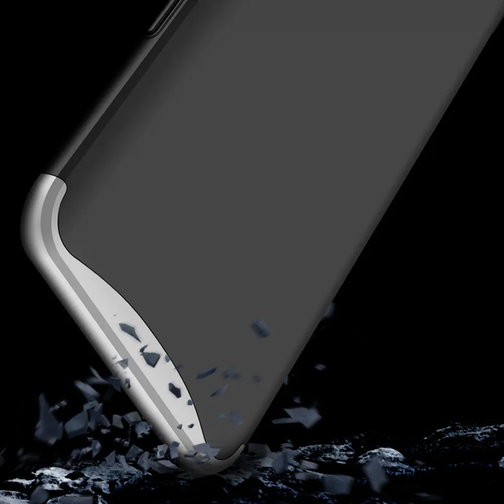 For OPPO Find X Ultra Slim PC Back Cover Non-slip Shockproof 360 Degree Full Protective Case silver black silver
