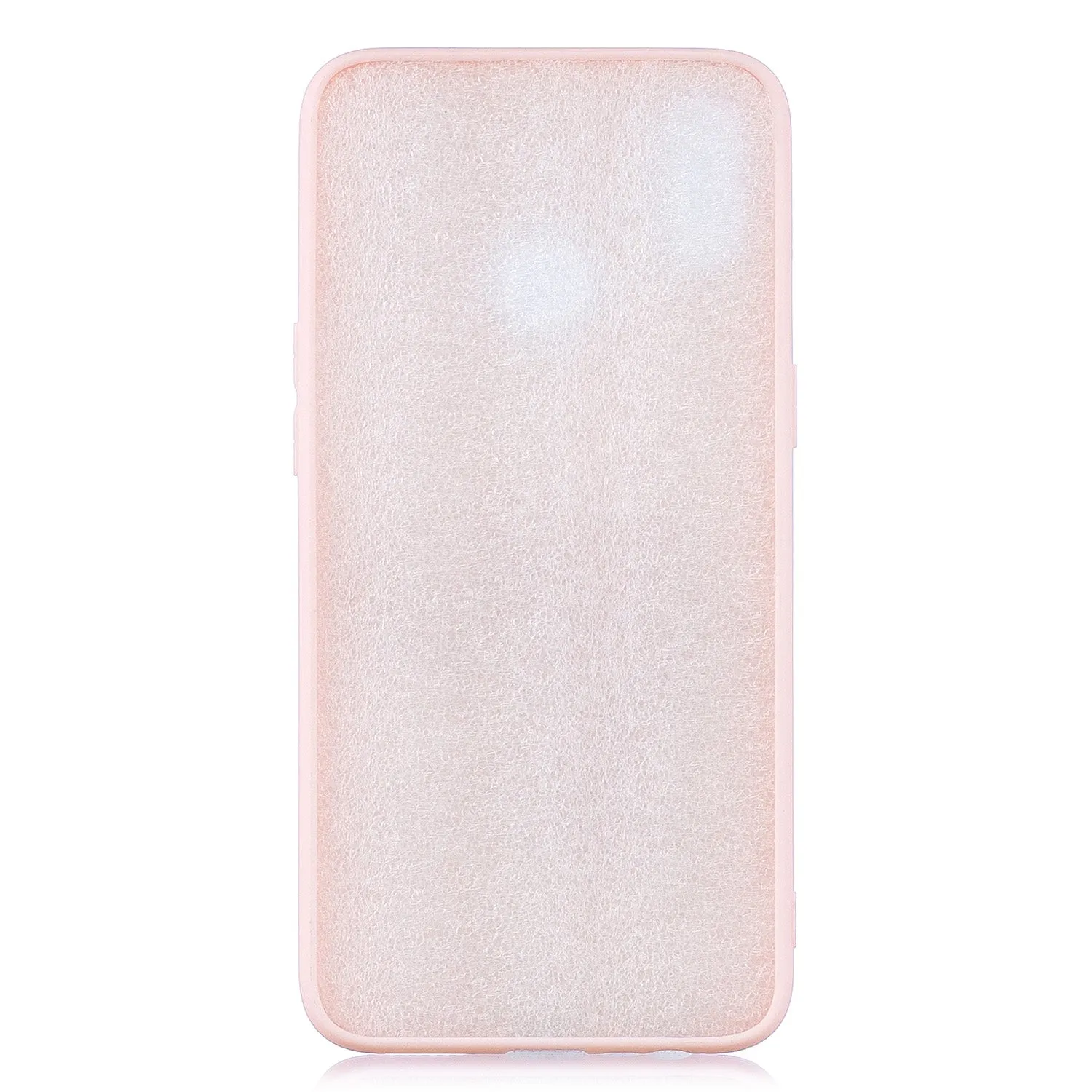 For OPPO Realme 3 Cartoon Lovely Coloured Painted Soft TPU Back Cover Non-slip Shockproof Full Protective Case with Lanyard Light pink