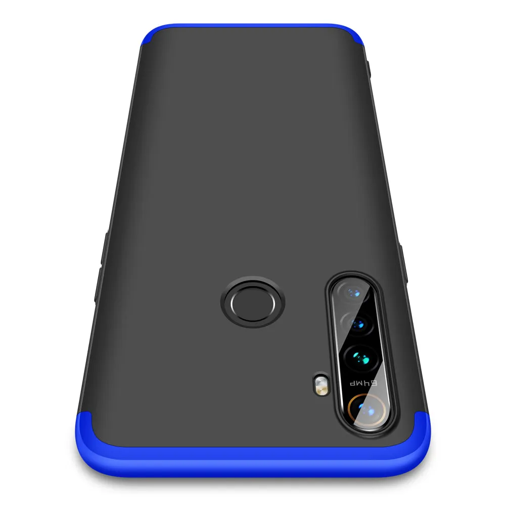 For OPPO Realme 5 Pro Smartphone Case Mobile Phone PC Shell Full Body Protection Anti-Scratch Cover Silver black