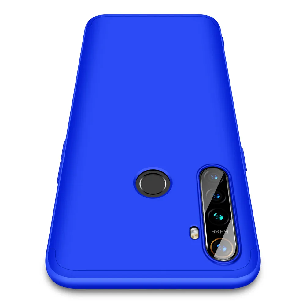 For OPPO Realme 5 Pro Smartphone Case Mobile Phone PC Shell Full Body Protection Anti-Scratch Cover Silver black