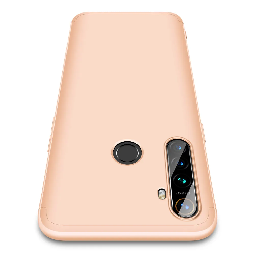 For OPPO Realme 5 Pro Smartphone Case Mobile Phone PC Shell Full Body Protection Anti-Scratch Cover Silver black
