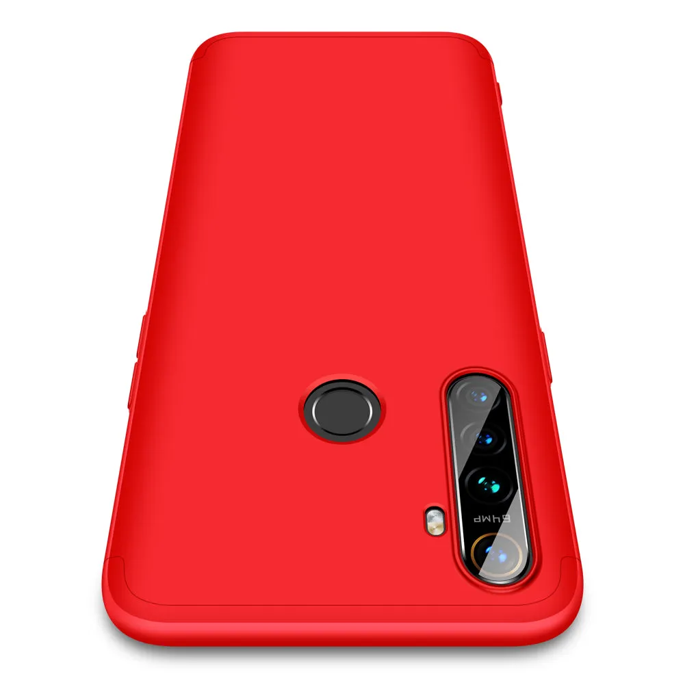 For OPPO Realme 5 Pro Smartphone Case Mobile Phone PC Shell Full Body Protection Anti-Scratch Cover Silver black