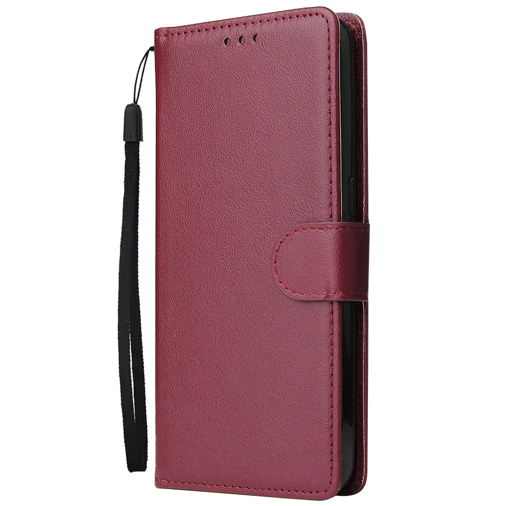 For OPPO Realme 5 Rro Cellphone Cover Buckle Closure Cards Holder Wallet Design Stand Function PU Leather Smart Shell Overall Protection  gold