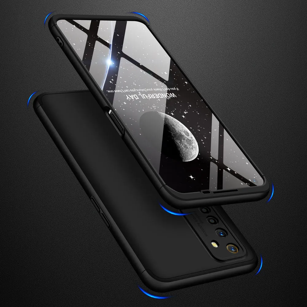 For OPPO Realme 6 Mobile Phone Cover 360 Degree Full Protection Phone Case black
