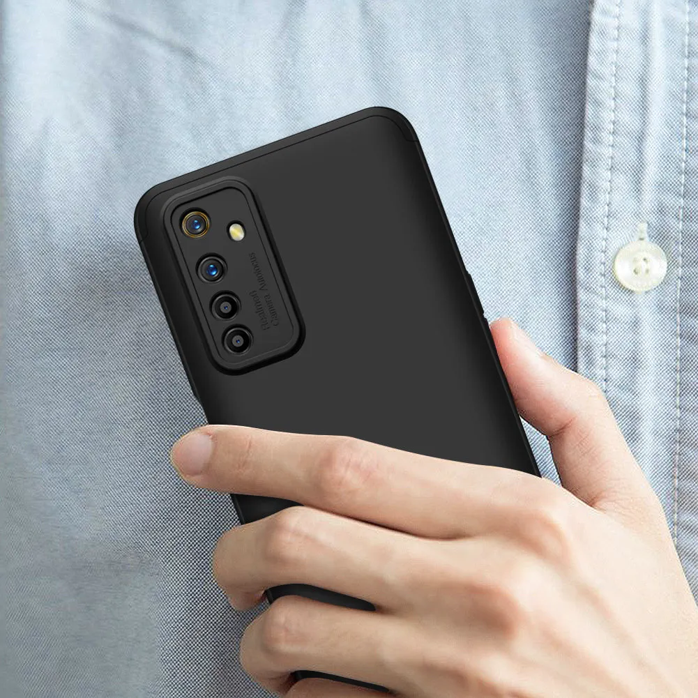 For OPPO Realme 6 Mobile Phone Cover 360 Degree Full Protection Phone Case black