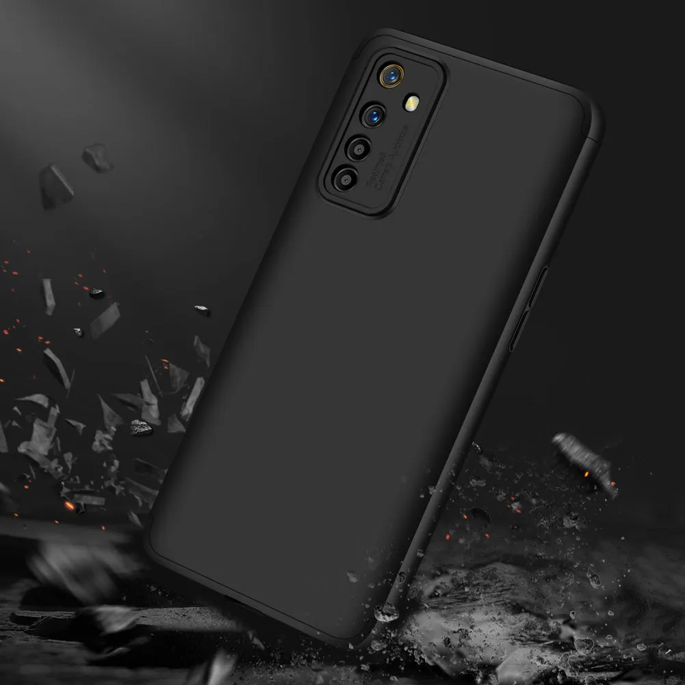 For OPPO Realme 6 Mobile Phone Cover 360 Degree Full Protection Phone Case black