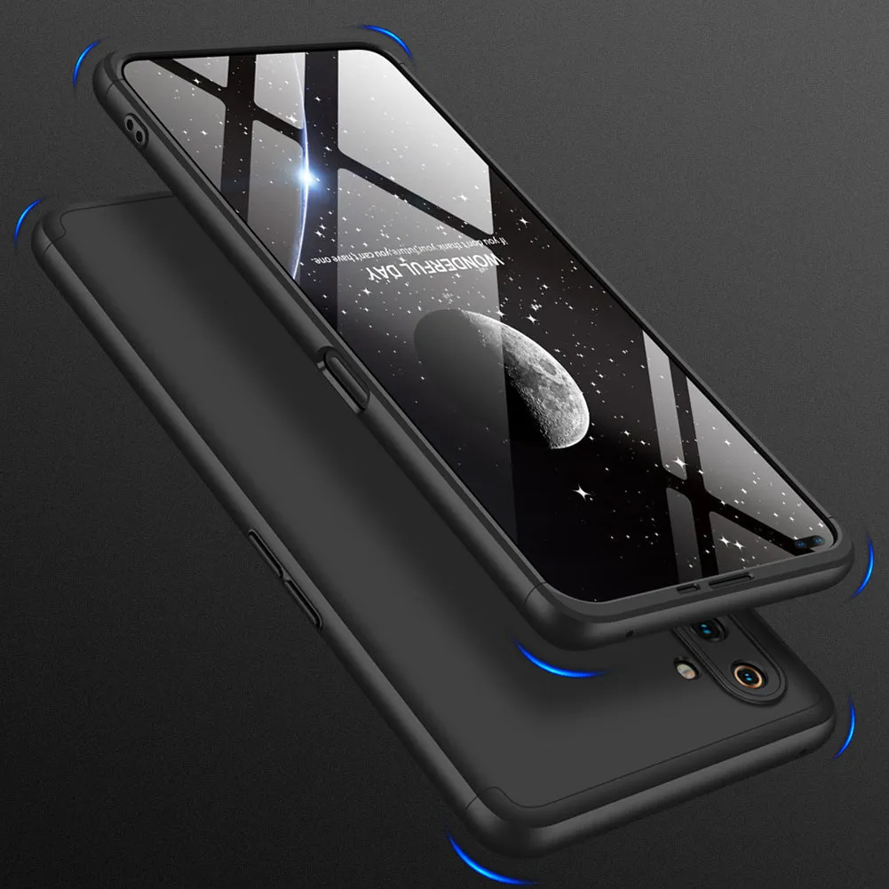 For OPPO Realme 6 Pro Cellphone Case PC Full Protection Anti-Scratch Mobile Phone Shell Cover black