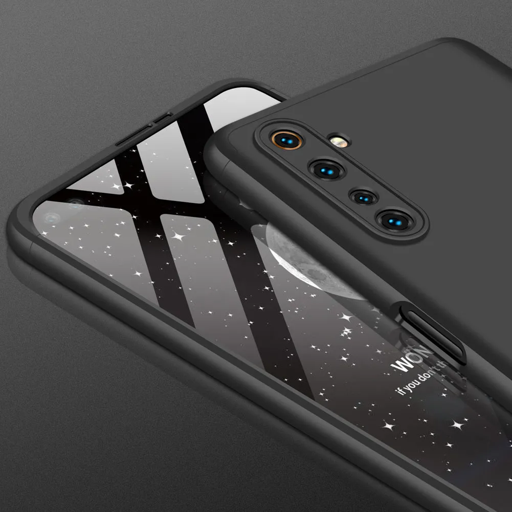 For OPPO Realme 6 Pro Cellphone Case PC Full Protection Anti-Scratch Mobile Phone Shell Cover black