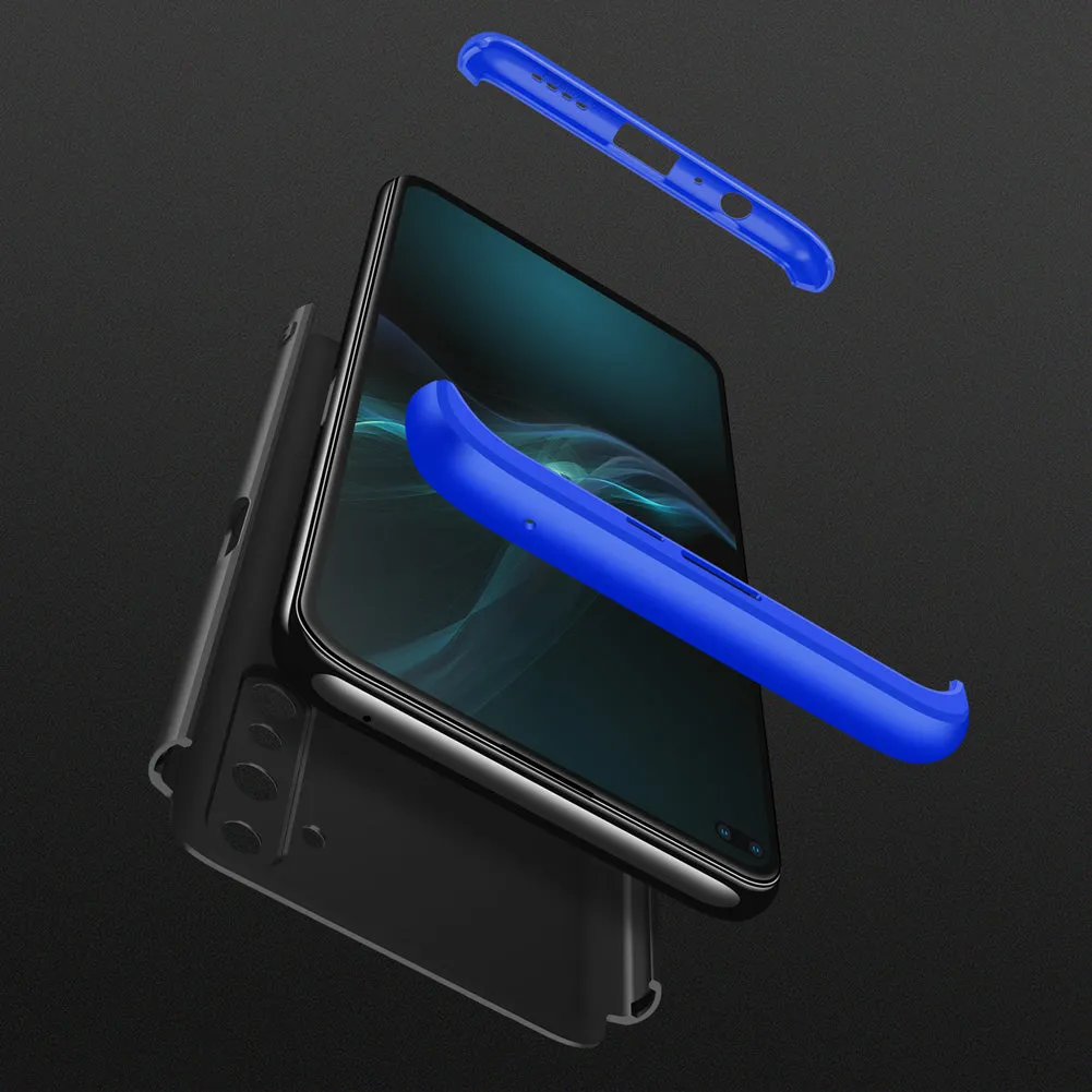 For OPPO Realme 6 Pro Cellphone Case PC Full Protection Anti-Scratch Mobile Phone Shell Cover Blue   black