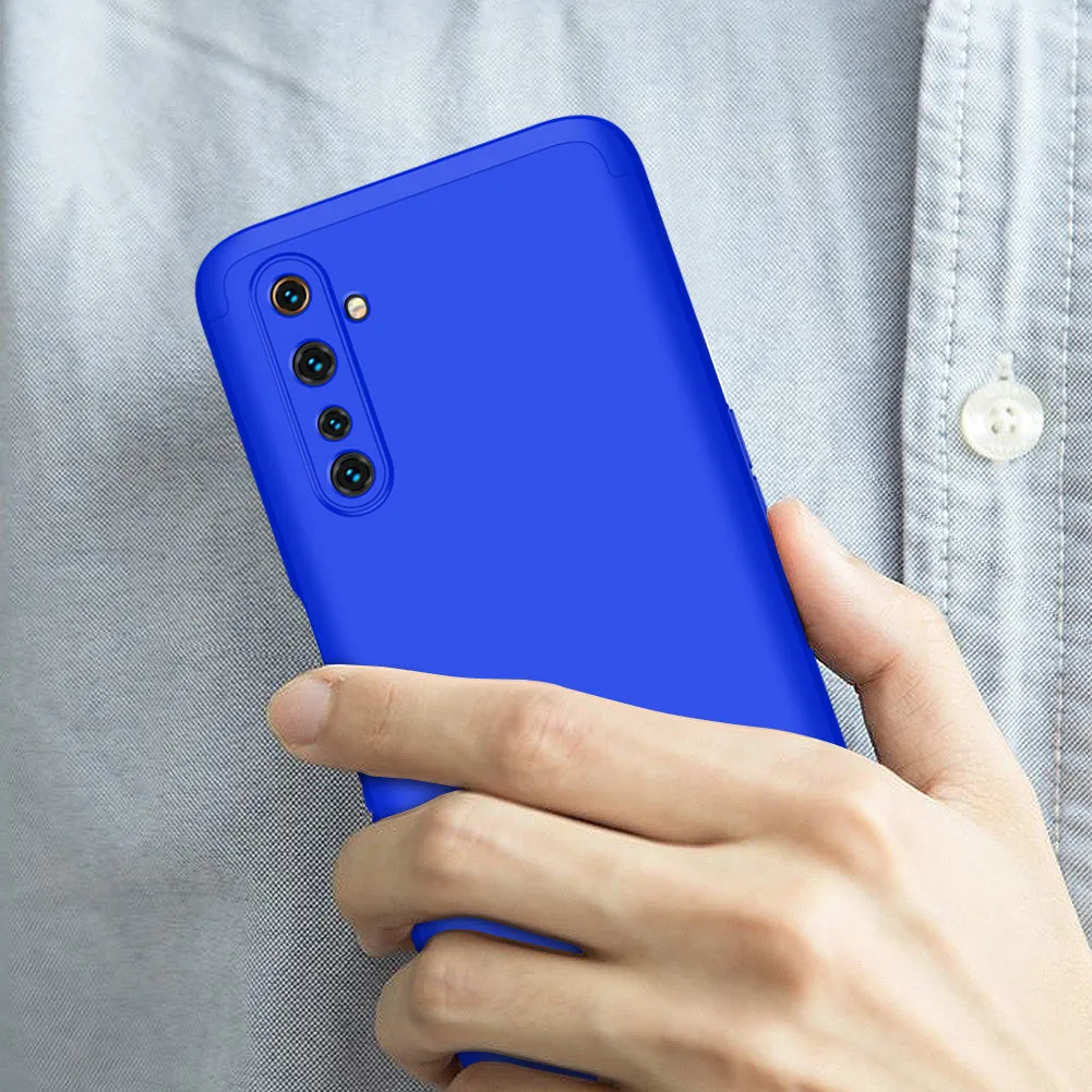 For OPPO Realme 6 Pro Cellphone Case PC Full Protection Anti-Scratch Mobile Phone Shell Cover blue