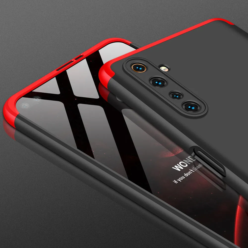 For OPPO Realme 6 Pro Cellphone Case PC Full Protection Anti-Scratch Mobile Phone Shell Cover Red   black