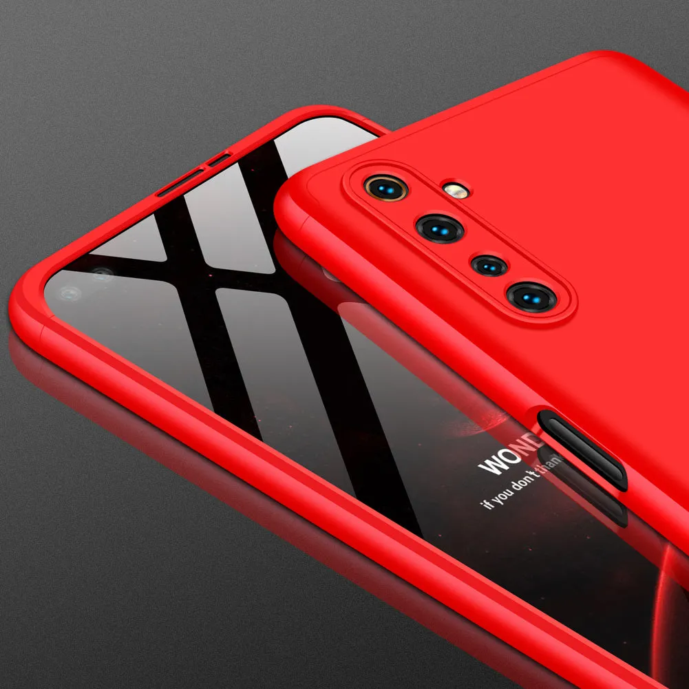 For OPPO Realme 6 Pro Cellphone Case PC Full Protection Anti-Scratch Mobile Phone Shell Cover red