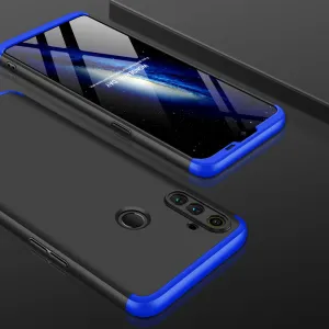 For OPPO Realme C3 360Dgree Full Protection Shockproof PC Phone Back Cover  Blue black blue