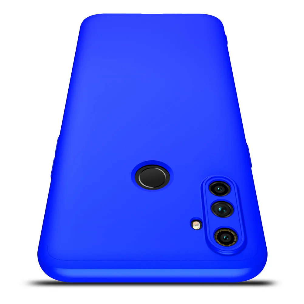 For OPPO Realme C3 360Dgree Full Protection Shockproof PC Phone Back Cover  blue