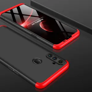 For OPPO Realme C3 360Dgree Full Protection Shockproof PC Phone Back Cover  Red black red