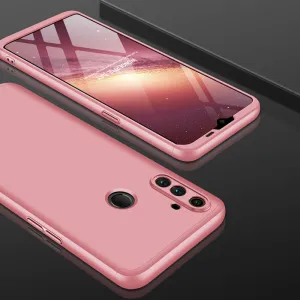 For OPPO Realme C3 360Dgree Full Protection Shockproof PC Phone Back Cover  Rose gold