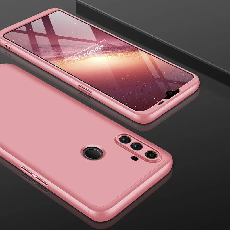 For OPPO Realme C3 360Dgree Full Protection Shockproof PC Phone Back Cover  Rose gold