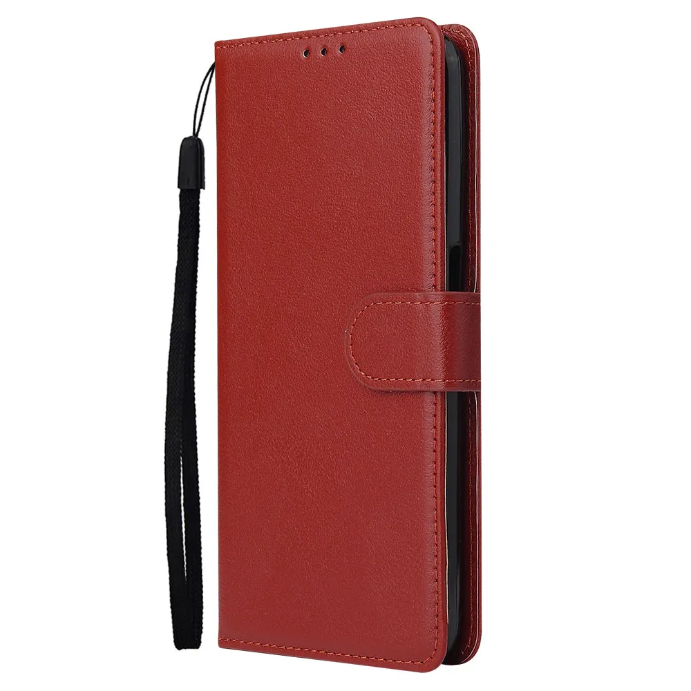For OPPO Realme C3/Realme 6 PU Leather Mobile Phone Cover with 3 Cards Slots Phone Frame Gold