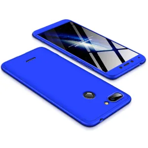 For Redmi 6 3 in 1 Hybrid Hard Case Full Body 360 Degree Protection Back Cover  blue