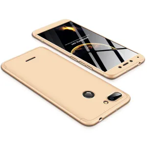 For Redmi 6 3 in 1 Hybrid Hard Case Full Body 360 Degree Protection Back Cover  Gold